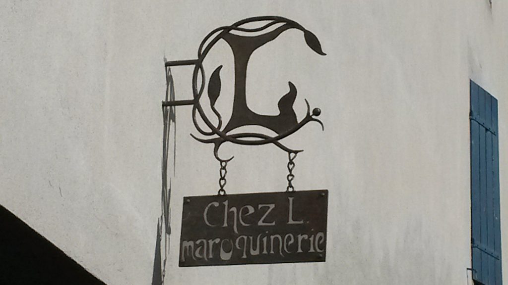 Enseigne de Maroquinerie